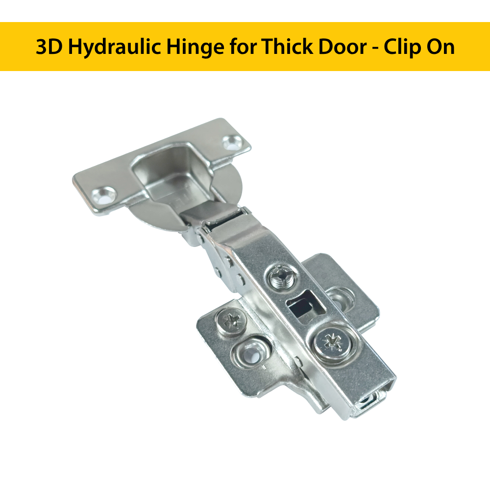 3D Hydraulic Hinge for Thick Door - Clip On