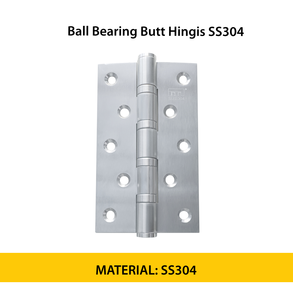 Butt Hinges - 4 Ball Bearing - SS304 - 5x3x3